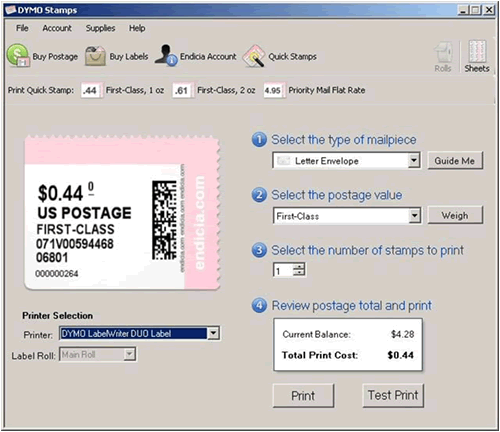 download dymo stamps software windows